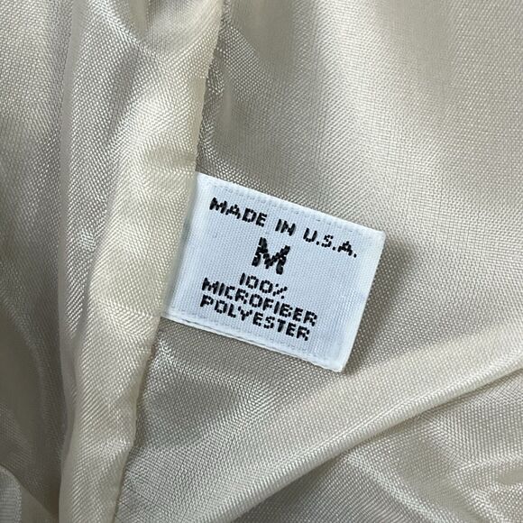 St. Croix Knits Eli Thomas Cream Jacket Full Zip Lightweight Microfiber USA Sz M - Picture 11 of 11